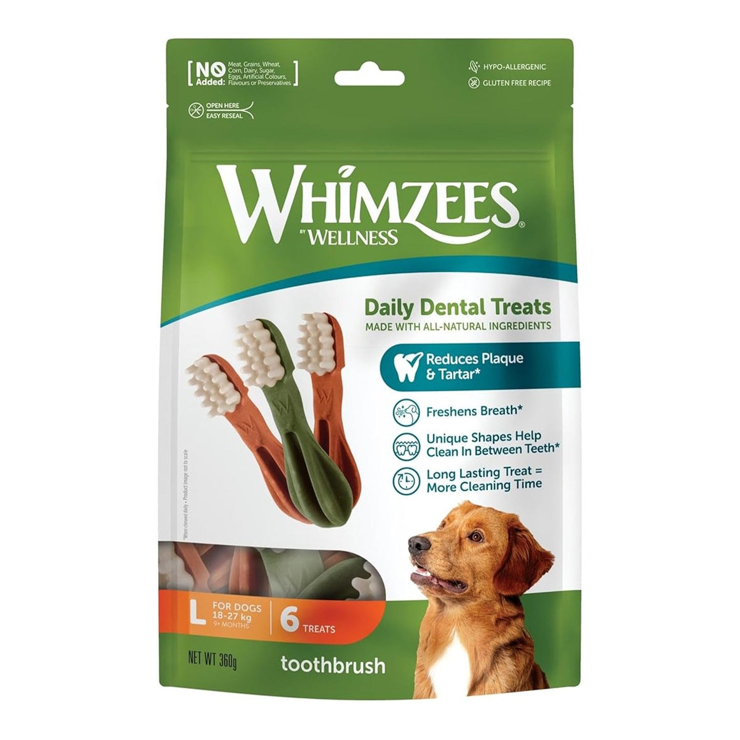 Whimzees Toothbrush Star 360g - Woonona Petfoods