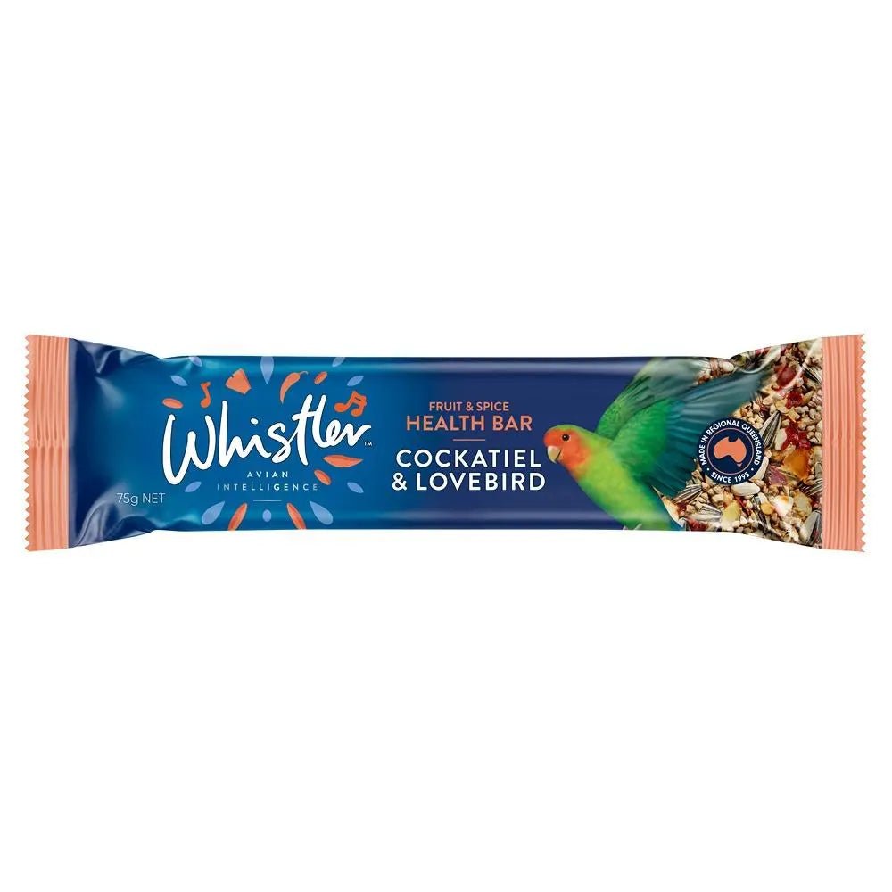 Whistler Cockatiel and Lovebird Health Bar 75g - Woonona Petfoods