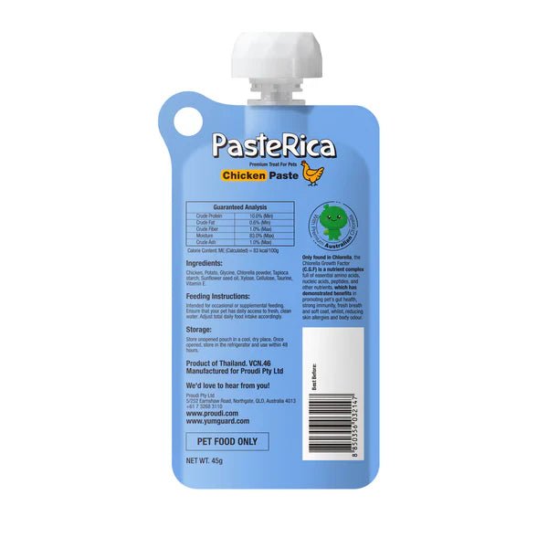 YumGuard Paste Rica Chicken Dog & Cat Treat 45g - Woonona Petfoods