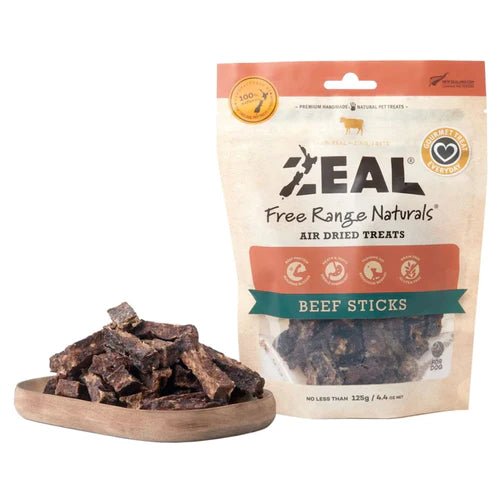 Zeal Air Dried Beef Sticks 125g - Woonona Petfood & Produce