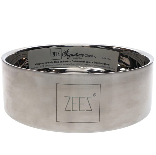 ZEEZ Signature Collection Stainless Steel Classic Pet Bowl - Woonona Petfoods