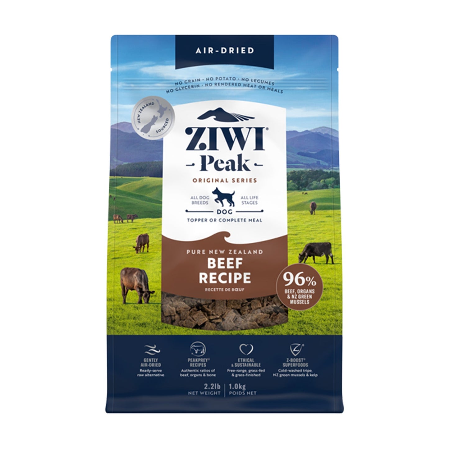 Ziwi Peak Air Dried Dry Dog Food Beef - Woonona Petfoods