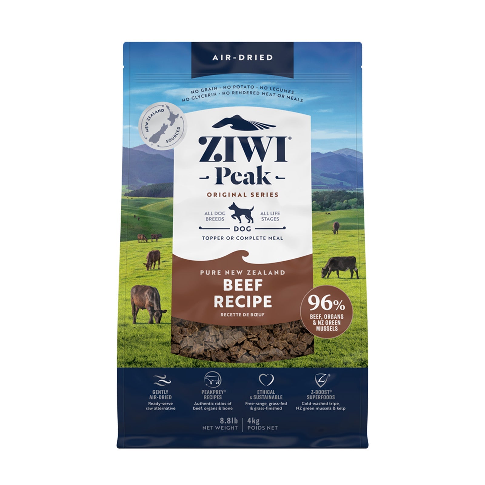 Ziwi Peak Air Dried Dry Dog Food Beef - Woonona Petfoods