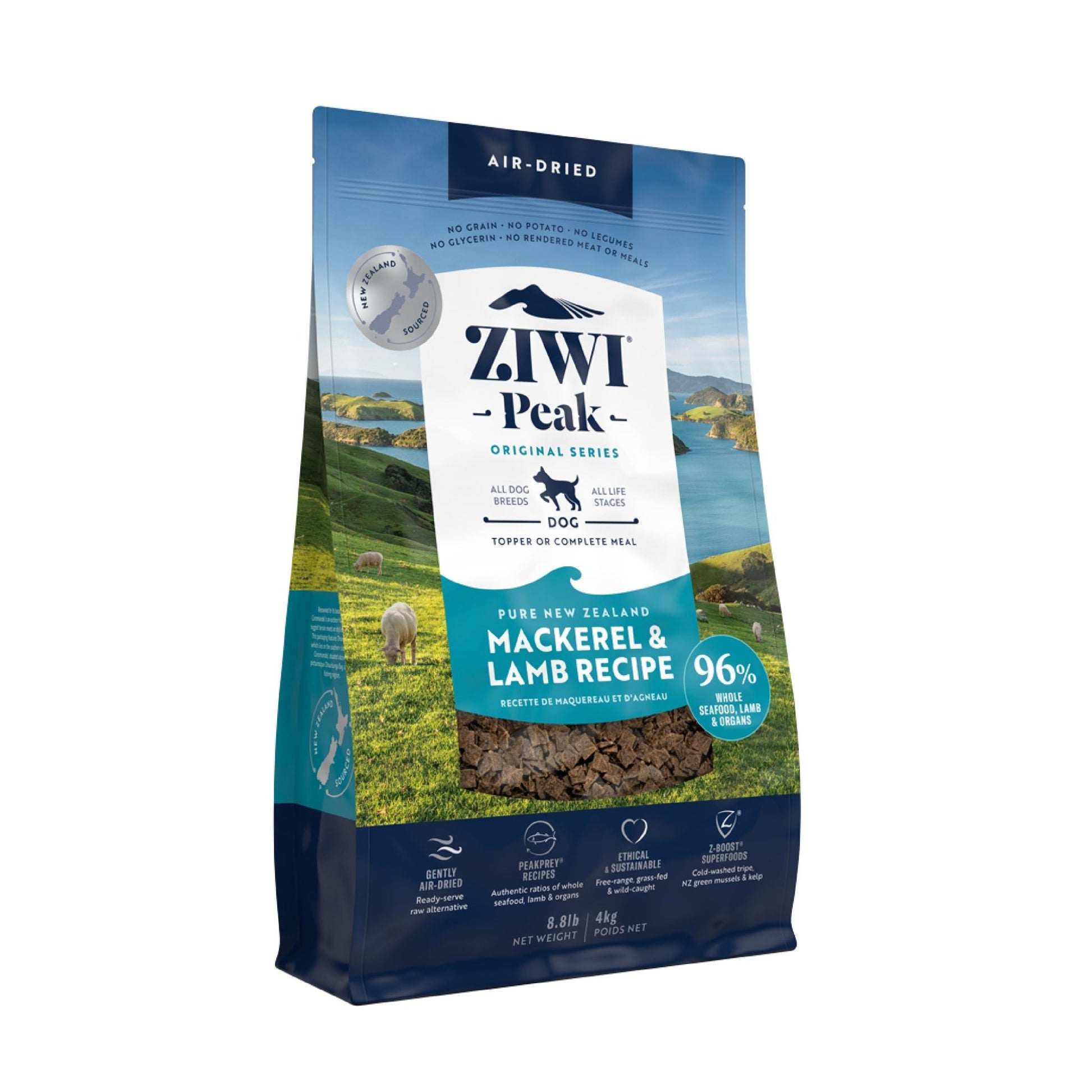 Ziwi Peak Air Dried Dry Dog Food Mackerel & Lamb - Woonona Petfoods