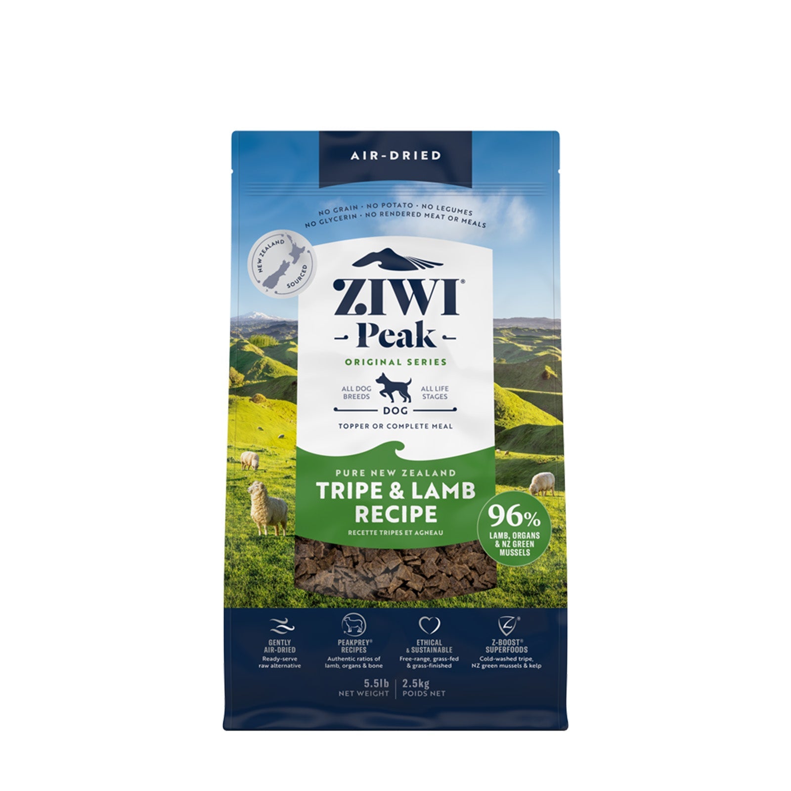 Ziwi Peak Air Dried Dry Dog Food Tripe & Lamb - Woonona Petfoods