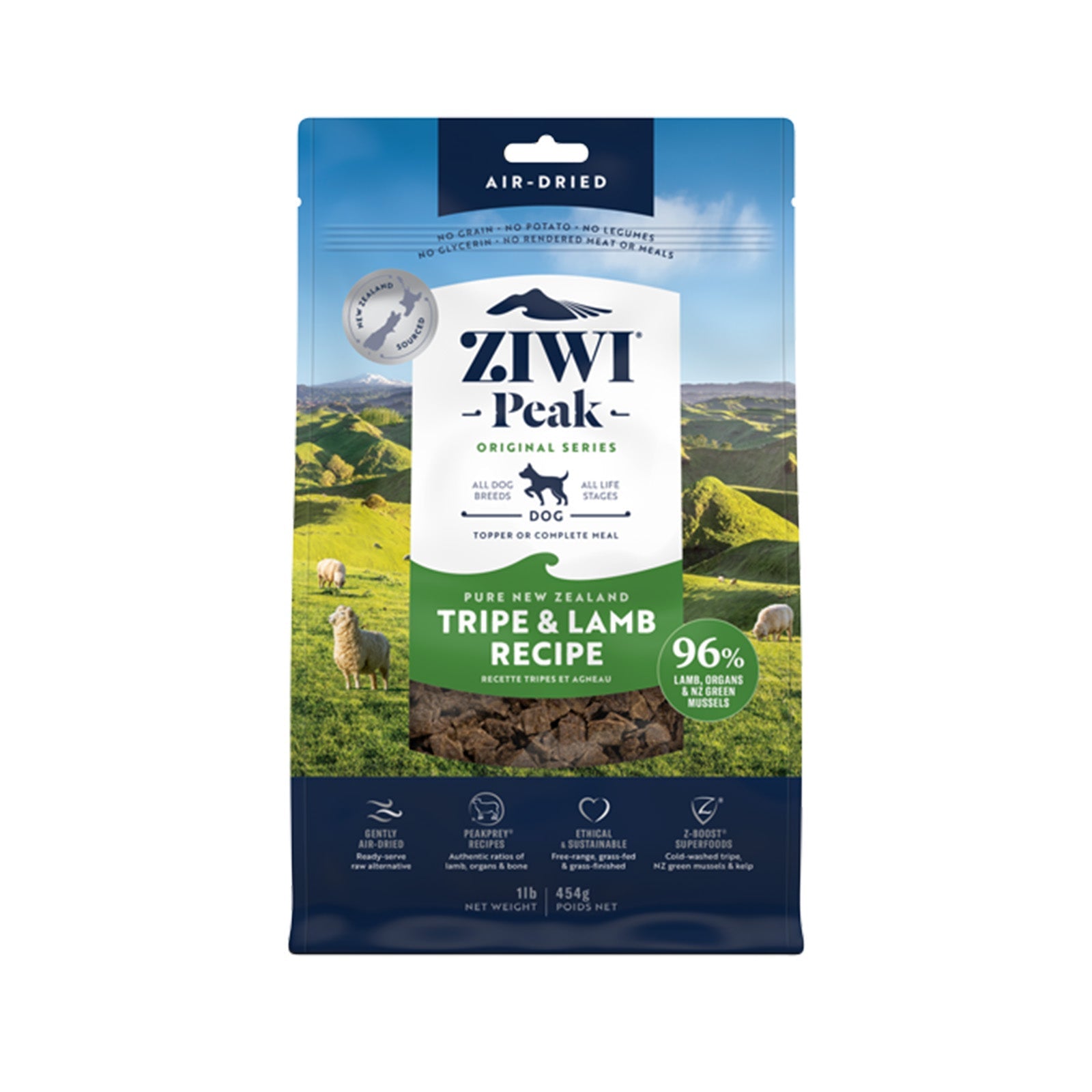 Ziwi Peak Air Dried Dry Dog Food Tripe & Lamb - Woonona Petfoods