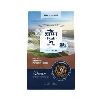 Ziwi Peak Steam Dried Dog Food Beef with Pumpkin