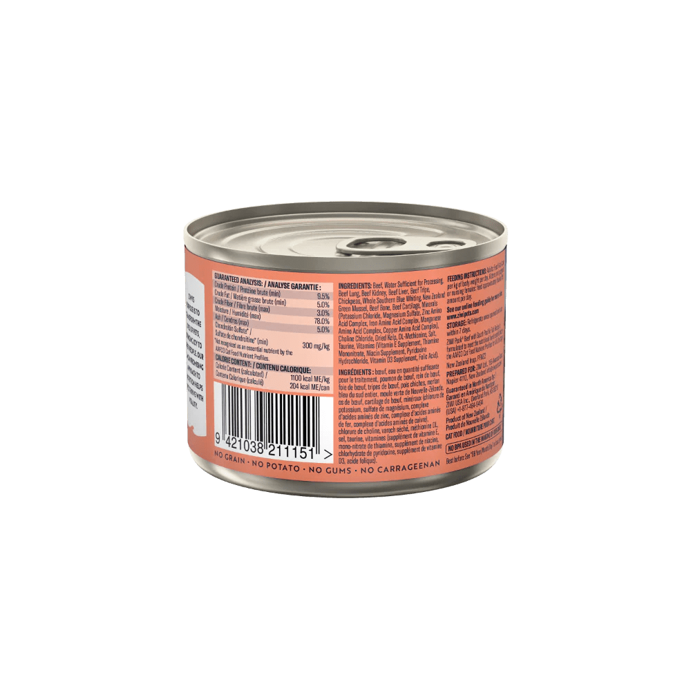 Ziwi Peak Wet Cat Food Beef with South Pacific Fish 185g x 12 - Woonona Petfoods