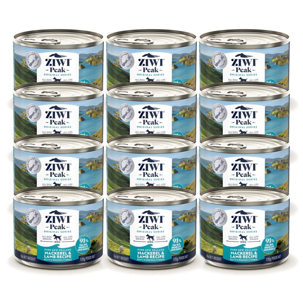 Ziwi Peak Wet Dog Food Mackarel and Lamb Recipe 12x170g - Woonona Petfoods