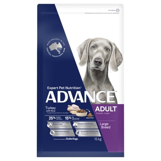 Advance Dry Dog Food Adult Large Breed 15kg Turkey - Woonona Petfood & Produce