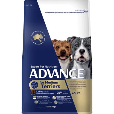 Advance Dry Dog Food Adult Medium Breed Terrier Turkey & Rice 2.5kg - Woonona Petfood & Produce