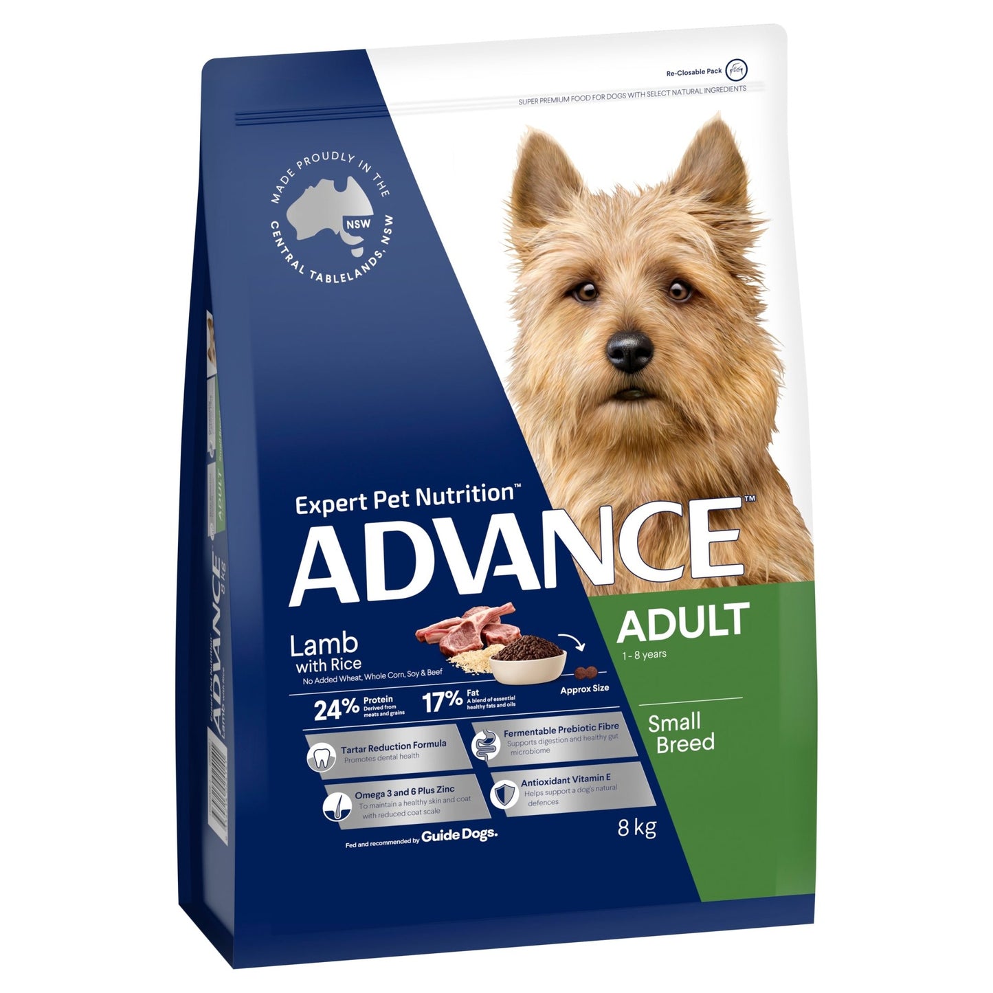 Advance Dry Dog Food Adult Small and Toy Breed Lamb and Rice - Woonona Petfood & Produce
