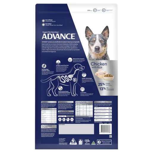 Advance Dry Dog Food Healthy Weight Medium Breed 13kg - Woonona Petfood & Produce