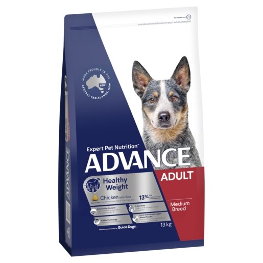 Advance Dry Dog Food Healthy Weight Medium Breed 13kg - Woonona Petfood & Produce