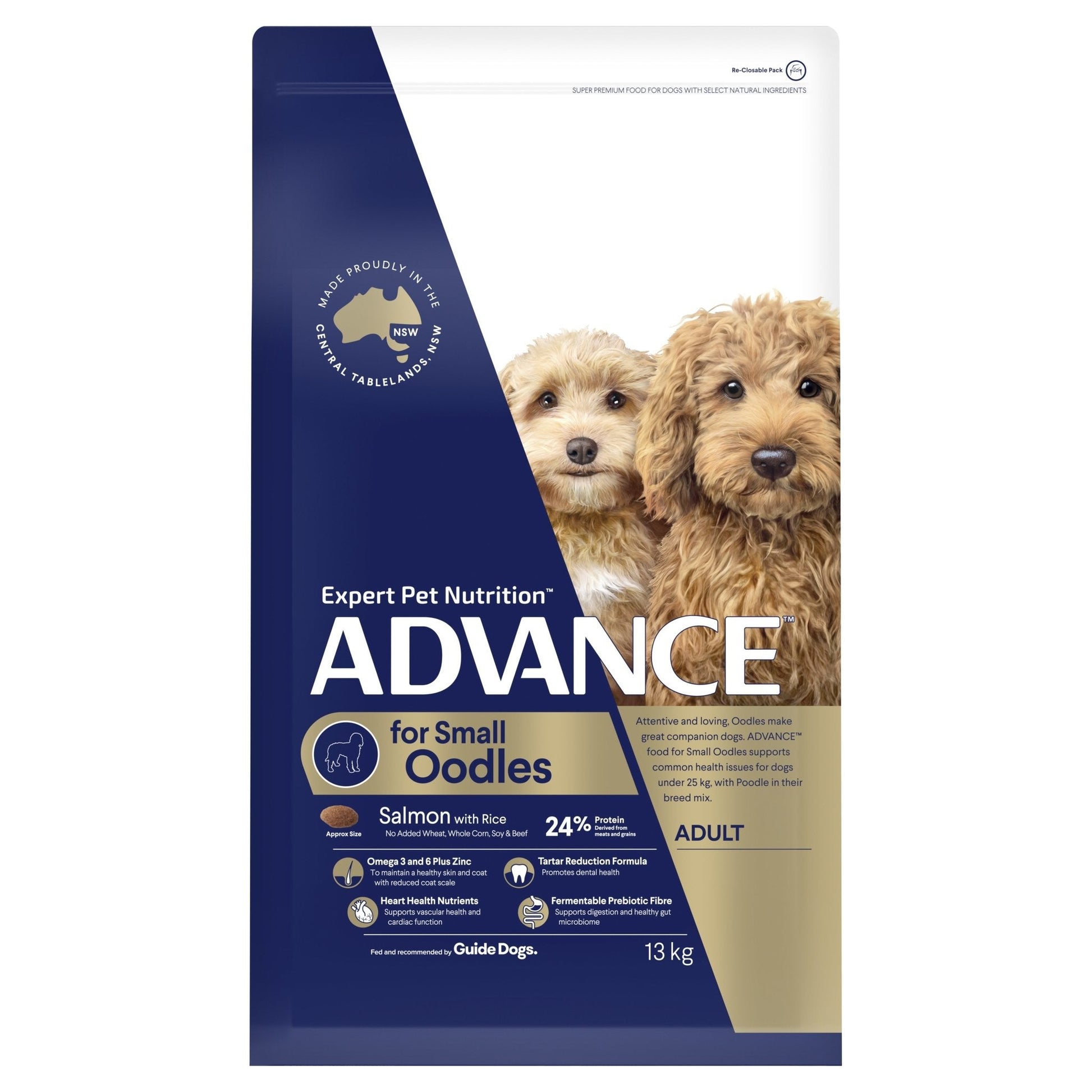 Advance Dry Dog Food Oodles Small Breed Salmon and Rice - Woonona Petfood & Produce