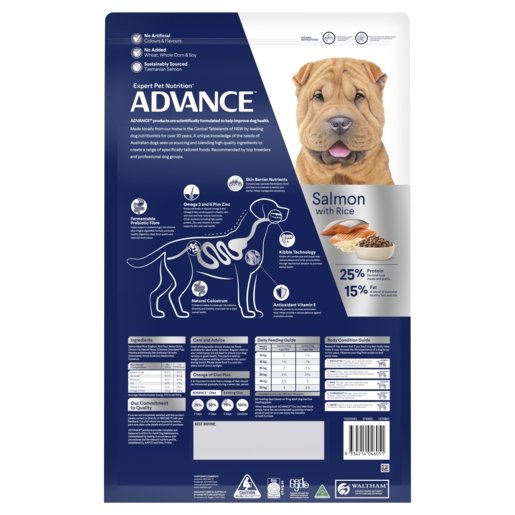 Advance Dry Dog Food Sensitive Skin Salmon 13kg - Woonona Petfood & Produce