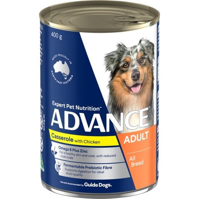 Advance Wet Dog Food Adult Chicken Casserole 400g - Woonona Petfood & Produce
