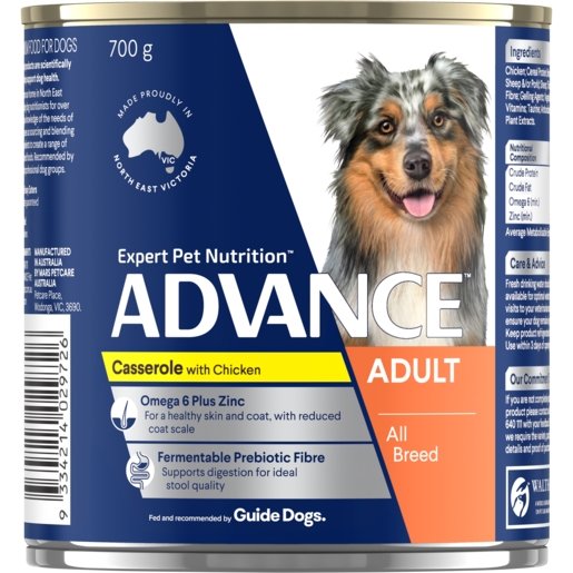Advance Wet Dog Food Adult Chicken Casserole 700g - Woonona Petfood & Produce