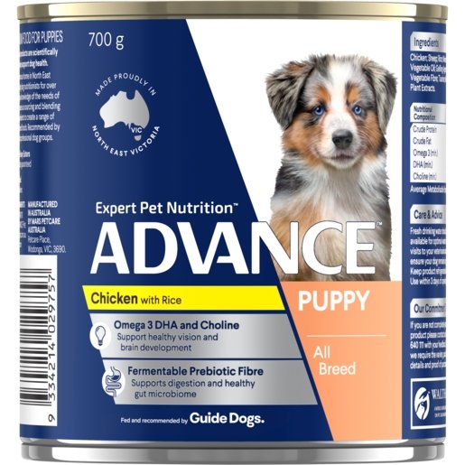 Advance Wet Puppy Food Chicken And Rice 12x700g - Woonona Petfood & Produce