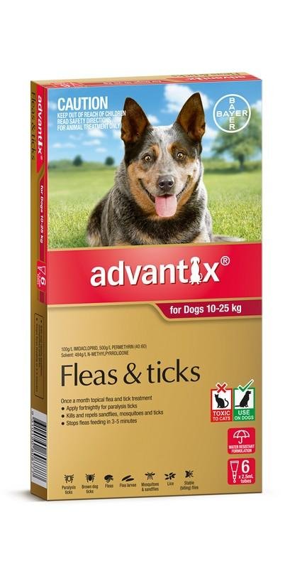 Advantix Dog Large Red 10-25kg - Woonona Petfood & Produce