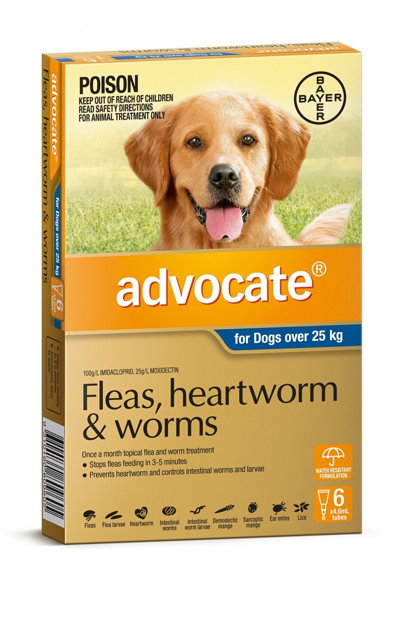 Advocate Dog Over 25kg Blue - Woonona Petfood & Produce