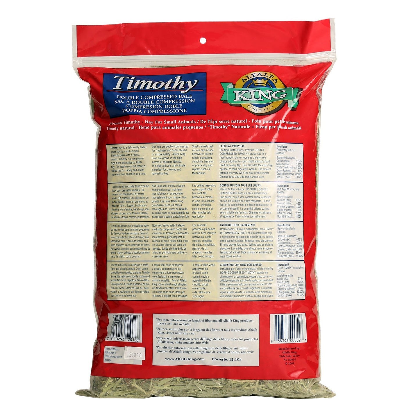 Alfalfa King Timothy Hay - Woonona Petfood & Produce