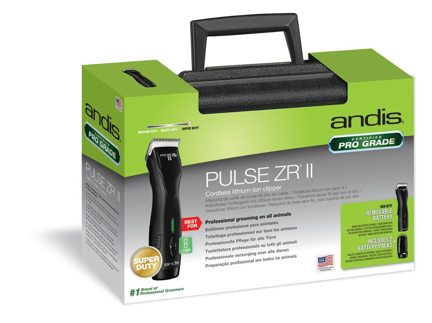 Andis Cordless Dog Clipper Pulse ZR11 Black - Woonona Petfood & Produce