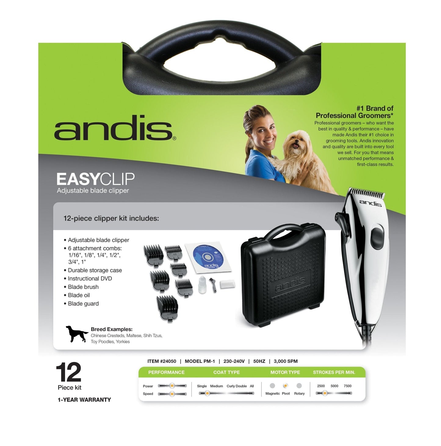 Andis Easyclip Light Duty Clipper - Woonona Petfood & Produce