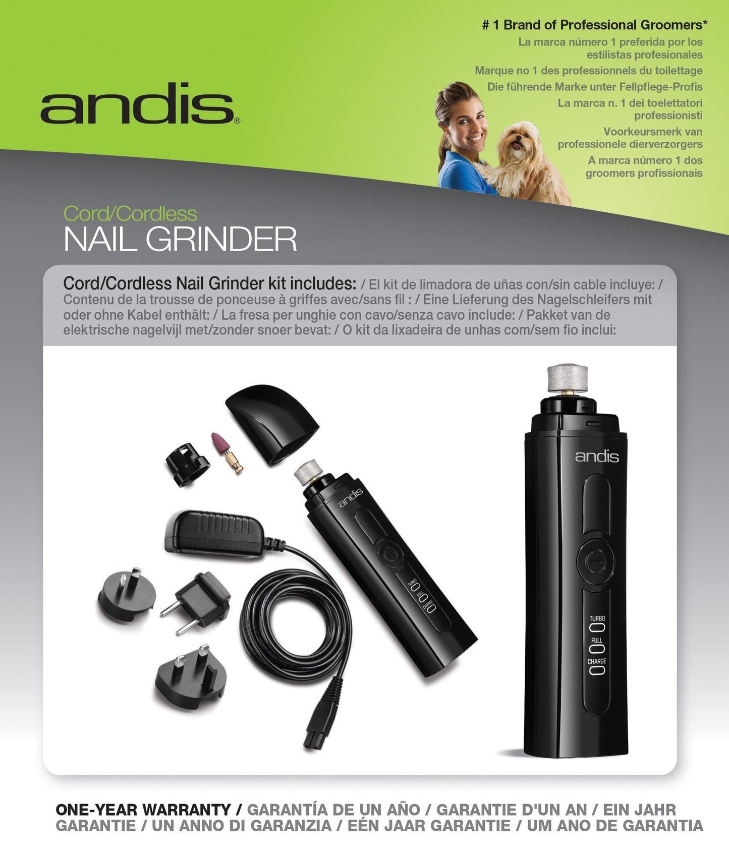 Andis Nail Grinder CNG-1 2 Speed Cordless - Woonona Petfood & Produce