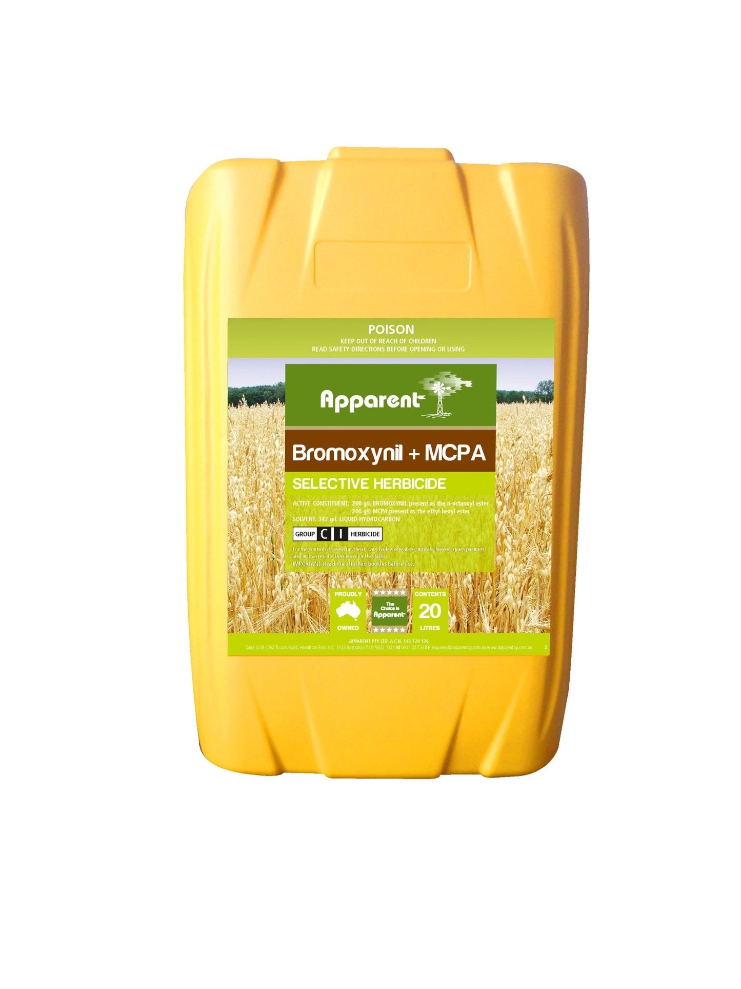 Apparent Bromoxynil MCPA200 20L - Woonona Petfood & Produce