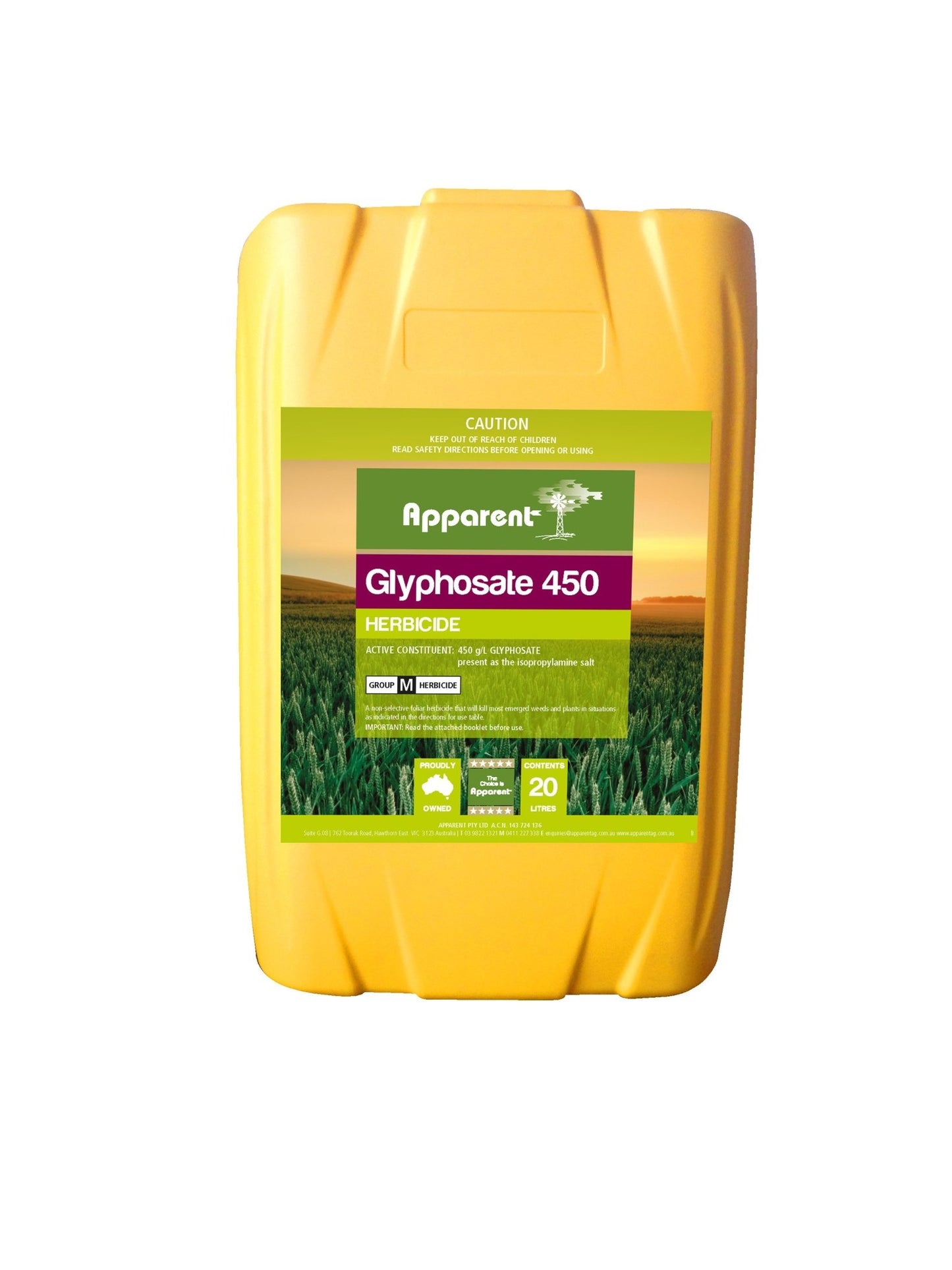 Apparent Glyphosate 450g/l - Woonona Petfood & Produce