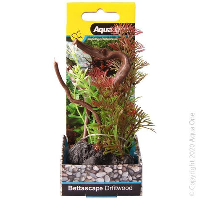 Aqua One Bettascape Mayaca Fern on Driftwood Green