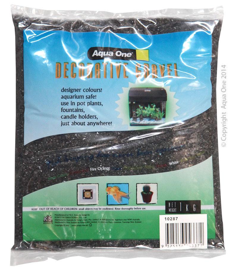 Aqua One Gravel Black Silica 1mm - Woonona Petfood & Produce