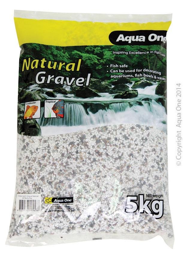 Aqua One Gravel Natural All Sorts - Woonona Petfood & Produce