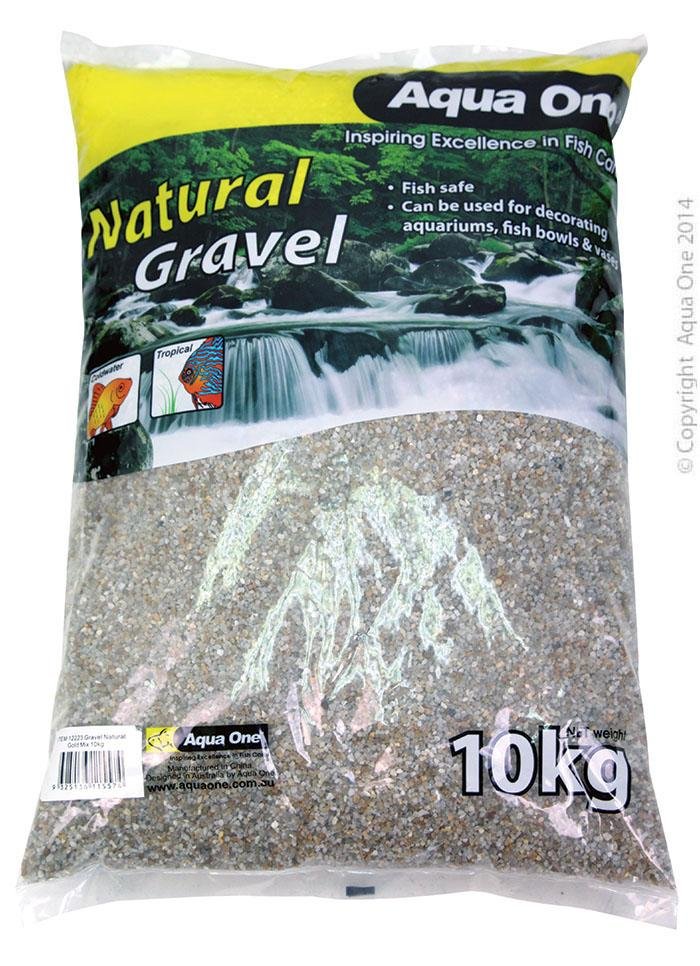 Aqua One Gravel Natural Gold Mix - Woonona Petfood & Produce