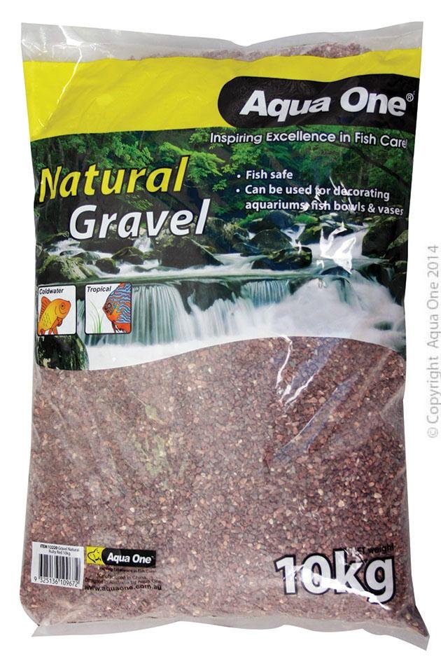 Aqua One Gravel Natural Ruby Red - Woonona Petfood & Produce
