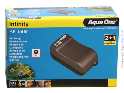 Aqua One Infinity Air Pump Single 100 Litre/Hour - Woonona Petfood & Produce