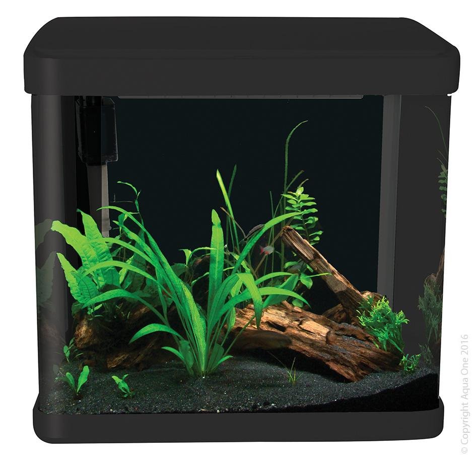 Aqua One Lifestyle 21 Complete Aquarium 21 Litre Gloss Black - Woonona Petfood & Produce