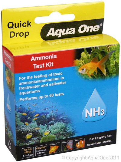 Aqua One Test Kit Ammonia Nh3 Quick Drop