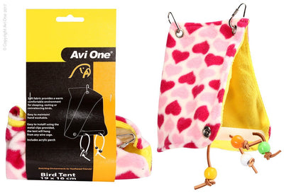 Avi One Bird Hammock with Acrylic Perch 19cm x 16cm