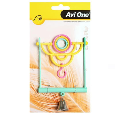 Avi One Bird Toy 2 In 1 Swing With Rings