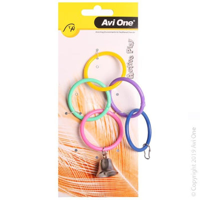 Avi One Bird Toy Olympic Ring With Bell