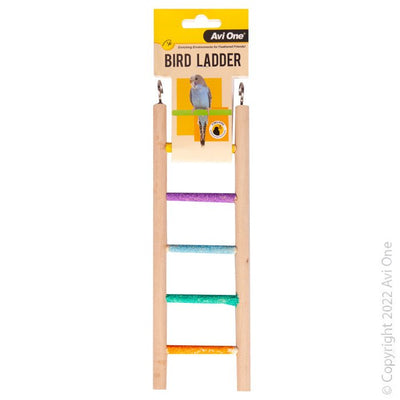 Avi One Bird Toy Wooden Ladder
