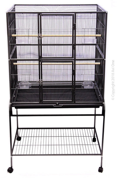 Avi One Cage 604X2 Square Flight Cage 2 Door 154cm Black