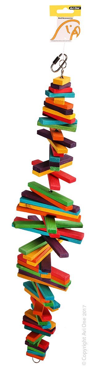 Avi One Parrot Toy Wooden Blanks 68cm - Woonona Petfood & Produce