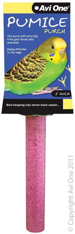 Avi One Pumice Perch 5'' Pink - Woonona Petfood & Produce