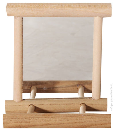 Avi One Wooden Framed Mirror with Seat