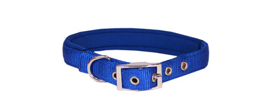 Beau Pets Collar Nylon/Neoprene Back 19mm Blue