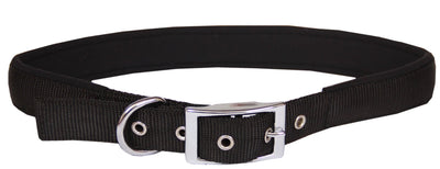 Beau Pets Collar Nylon/Neoprene Back 25mm x 70cm Black