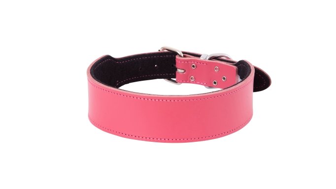 Beau Pets Collar Staffy Plain Pink - Woonona Petfood & Produce